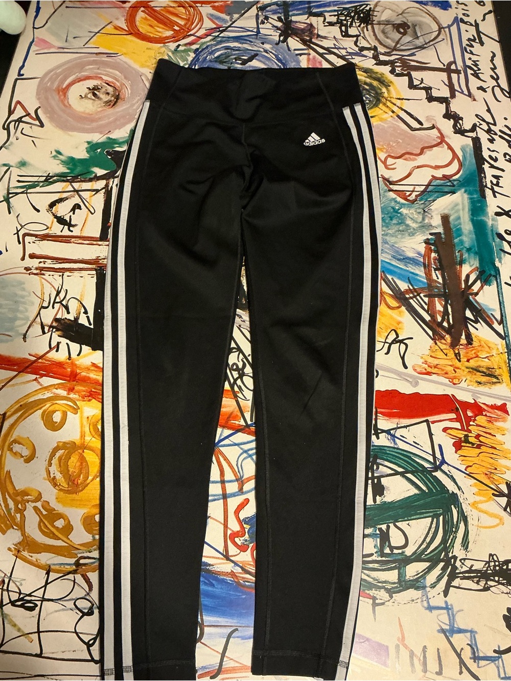 adidas Black Kids Joggers with White Side Stripes